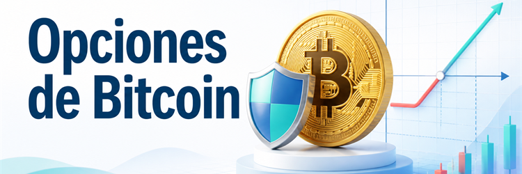 Bitcoin protegido junto a una curva de resultados de opciones