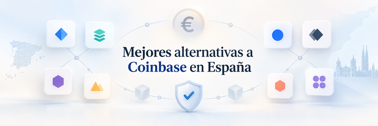Comparativa visual de alternativas a Coinbase para usuarios residentes en España