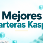 Mejores carteras Kaspa con móvil, tarjeta y símbolo de seguridad