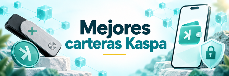 Mejores carteras Kaspa con móvil, tarjeta y símbolo de seguridad