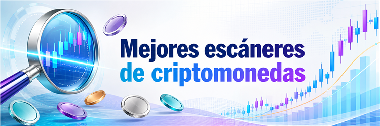 Escáner de criptomonedas analizando gráficos y movimientos del mercado