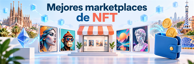 Galería digital y wallet para comparar marketplaces de NFT en España
