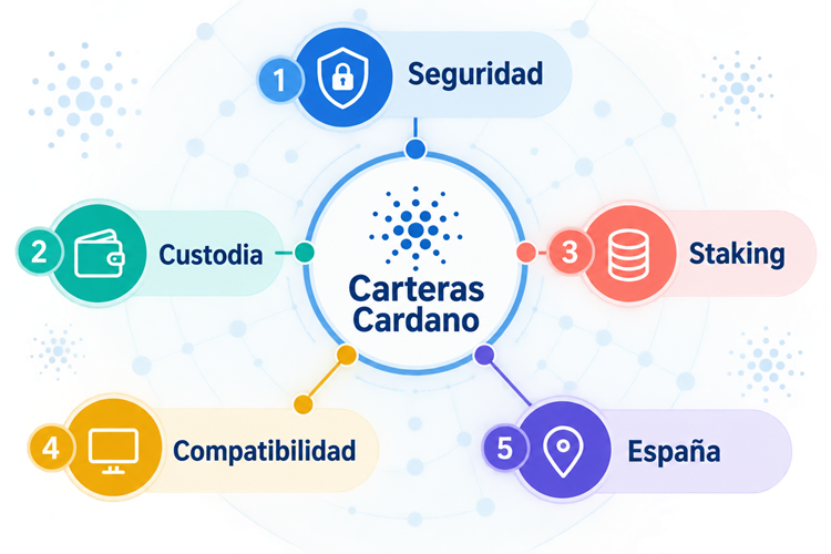 Metodología para evaluar seguridad, custodia, staking, compatibilidad y uso de carteras Cardano en España