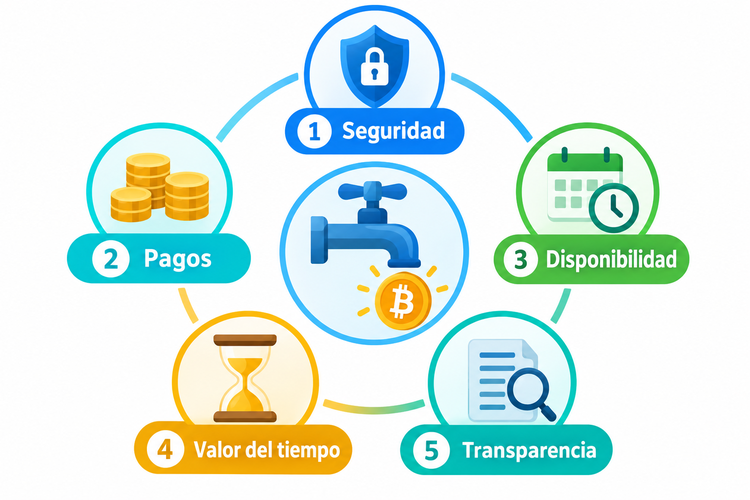 Cinco criterios para evaluar grifos de Bitcoin