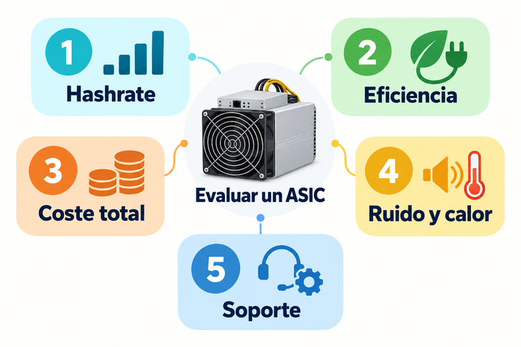 Cinco criterios para evaluar una máquina ASIC de Bitcoin