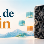 Minería de Bitcoin con un equipo ASIC y bloques conectados