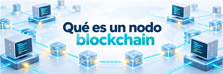 Red distribuida que representa qué es un nodo blockchain