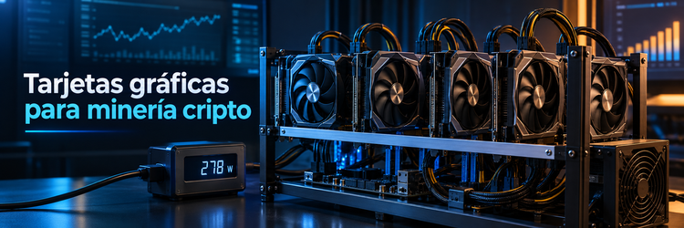 Tarjetas gráficas para minería de criptomonedas en un banco de pruebas